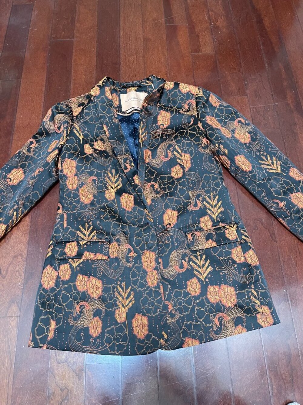Scotch & Soda Starwatcher Crane Floral Blazer M - Picture 7 of 12